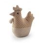 Inofix Tope de porte textile décoratif, modèle poule beige, 30 x 28 x 10 cm