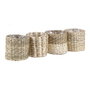 Mica Decorations Cesto Alexis en osier blanc et beige, Ø10 x 9 cm, modèles variés