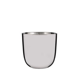 Mica Decorations Macetero Chaz Pot de fleurs rond argent Ø15,5x15cm Céramique