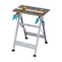 Wolfcraft 1424295 - Établi de serrage avec châssis renforcé en aluminium 64,5x30 cm / 45x80 cm usage professionnel et domestique