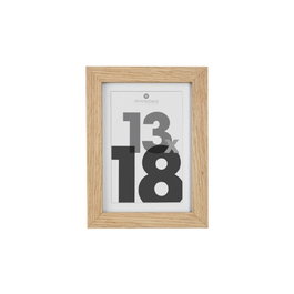 Atmosphera Eva Cadre photo en bois naturel avec passe-partout, 13 x 18 cm, multiposition