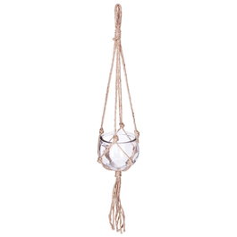 Atmosphera Suspension décorative en jute et cristal Ø10,5 x 56 cm couleur naturelle