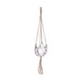 Atmosphera Boule Décorative en Cristal et Pendentif en Jute Naturel Ø 10,5 x 56 cm