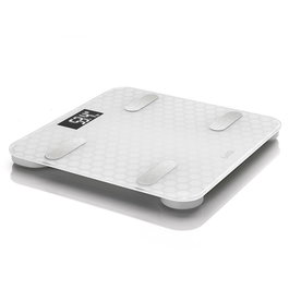 Laica PS7011 Balance Bluetooth 4.0 Composition Corporelle Blanc Verre Trempé 180kg