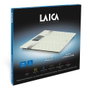 Laica PS5014 Balance de salle de bain numérique avec calcul de la composition corporelle, blanc, max 180 kg, verre trempé