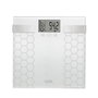 Laica PS5014 Balance de salle de bain numérique avec calcul de la composition corporelle, blanc, max 180 kg, verre trempé