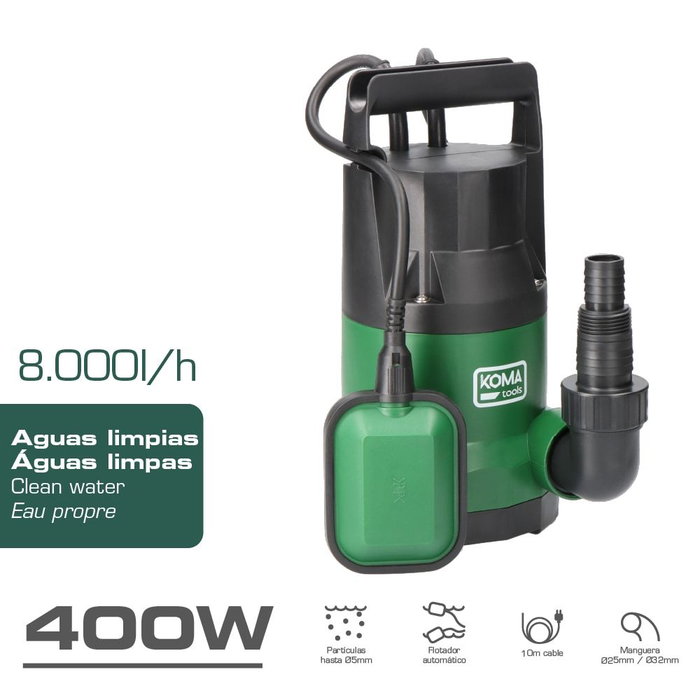 Pompe à eau Koma Tools RXZER23 400 W Pompe à eau Koma Tools RXZER23 400 W