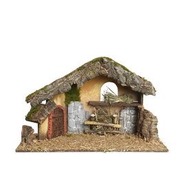 Decoris Crèche vide pour bélén 50 x 22 x 31 cm Marron