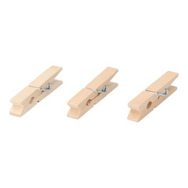 Edm Lot de 24 pinces à linge en bois 7 cm