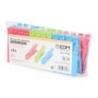 Edm Lot de 24 pinces à linge en plastique de couleurs variées 7,2 cm avec ressort métallique inoxydable