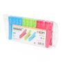 Edm Lot de 12 pinces à linge en plastique colorées 9 cm avec ressort métallique inoxydable