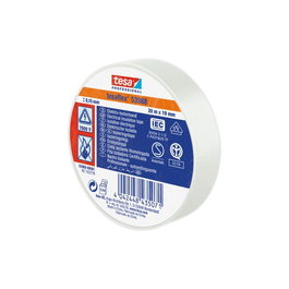 Tesa Cinta aislante homologée blanche 19 mm x 20 m