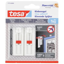 Tesa Clou adhésif ajustable pour papier peint et plâtre, 1 kg