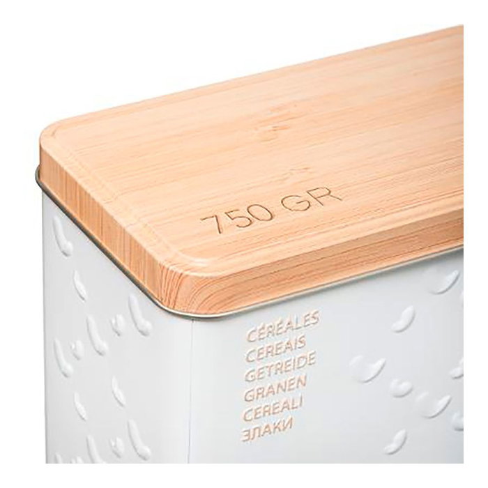 Boîte Multiusage Nature Scandi Métal Blanc 750 g Boîte Multiusage Nature Scandi Métal Blanc 750 g