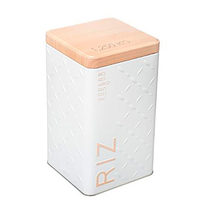 Boîte Multiusage Nature Scandi Métal Blanc 1,25 kg Boîte Multiusage Nature Scandi Métal Blanc 1,25 kg