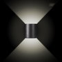 Edm Aplique LED ovale 3W 60lm 4000K lumière du jour IP54 extérieur 12x12x6cm