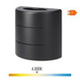 Edm Aplique LED ovale rayé 6W 516lm 4000K lumière du jour IP54 extérieur 12x12x6cm plastique