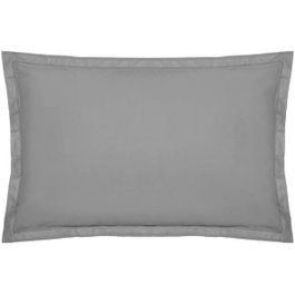 Atmosphera Taie d'oreiller en coton gris 70 x 50 cm