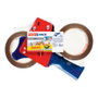 Tesa 47072 Distributeur de ruban adhésif d'emballage + 2 rouleaux 50 mm x 66 m rouge/bleu