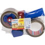 Tesa Tesapack Dispenser Promo avec 2 rouleaux de ruban adhésif marron 66 m x 50 mm