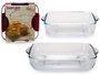 Pasabahce Ensemble de 2 plats de cuisson carrés en verre borosilicaté