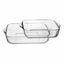 Ensemble de plats de cuisson au four Pasabahce 1690037 Transparent Verre 1 L 2 Pièces
