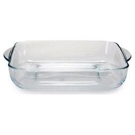 5Five Borcam Set 2 Bandeja Cuadrada Horno Cristal 220x256 mm 317,5x282,5 mm Transparente