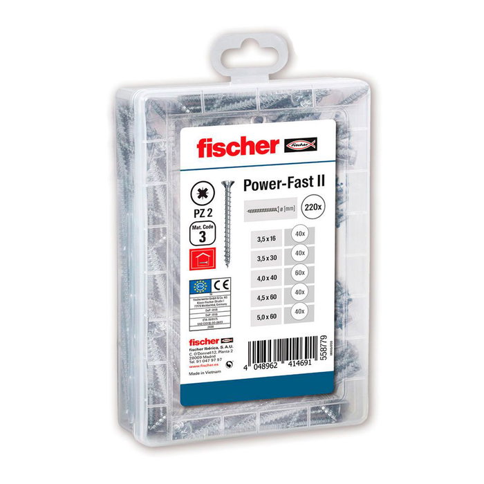 Fischer 558797 - Pack 220 vis assorties FPFII MisterBox Fischer 558797 - Pack 220 vis assorties FPFII MisterBox