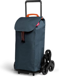 Vileda 168414 Carro de la compra - Chariot de course avec roues 3×2 et sac polyester 52L imperméable - Système Easy-click - Capacité 30 kg