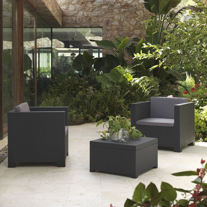 Ensemble Table avec 2 Sièges SP Berner Diva tete grafit