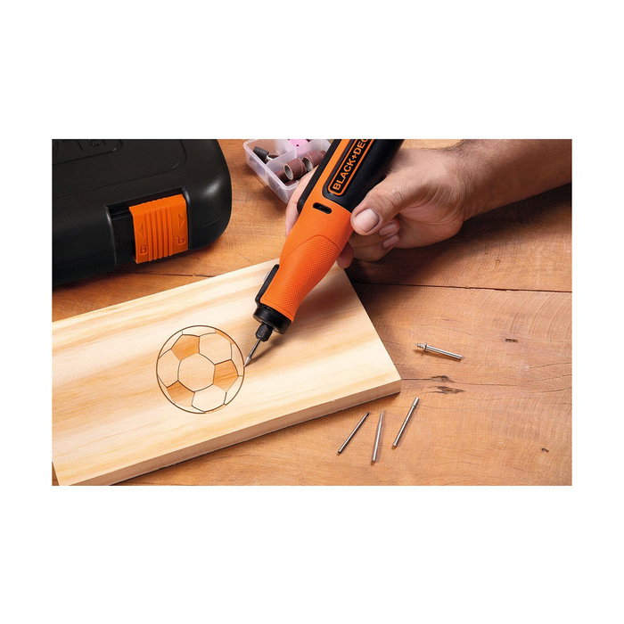 Black + Decker BCRT8IK-XJ Multi-outil rotatif sur batterie 7,2 V avec 53 accessoires