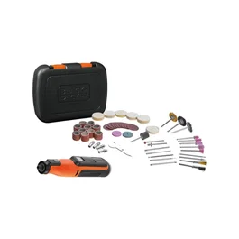 Black & Decker BCRT8IK-XJ Multi-outil rotatif sans fil 7,2 V - Kit avec 53 accessoires et charge micro USB