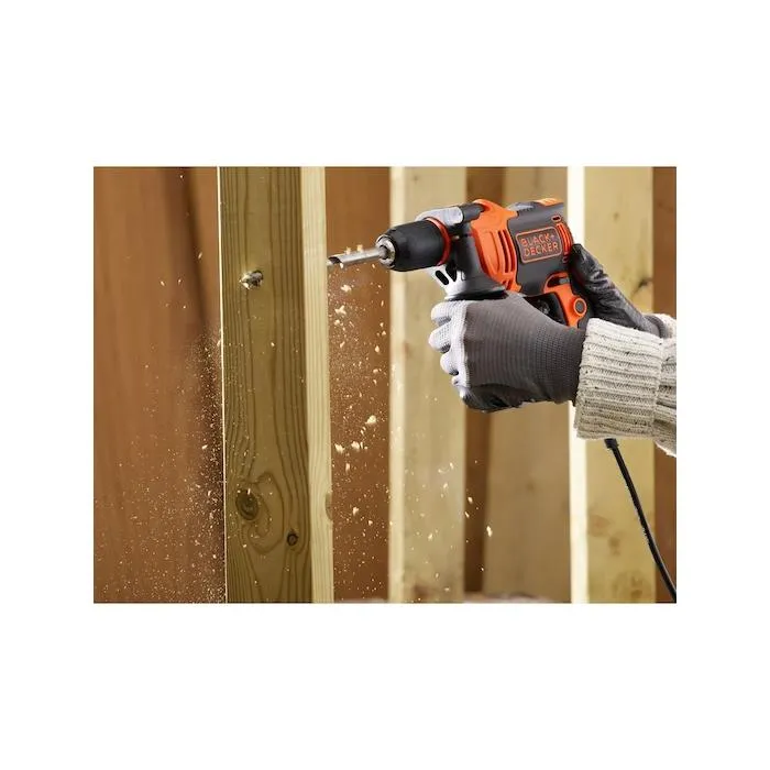 Black + Decker Perceuse à percussion 1 vitesse 710 Watt BEH710K-QS Black + Decker Perceuse à percussion 1 vitesse 710 Watt BEH710K-QS