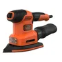 BLACK+DECKER Multiponceuse filaire 200W BEW200-QS avec coffret 6 abrasifs + 23 plateaux + doigt de ponçage
