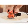 BLACK+DECKER Multiponceuse filaire 200W BEW200-QS avec coffret 6 abrasifs + 23 plateaux + doigt de ponçage