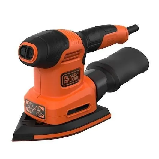 BLACK+DECKER Multiponceuse filaire 200W BEW200-QS avec coffret 6 abrasifs + 23 plateaux + doigt de ponçage BLACK+DECKER Multiponceuse filaire 200W BEW200-QS avec coffret 6 abrasifs + 23 plateaux + doigt de ponçage