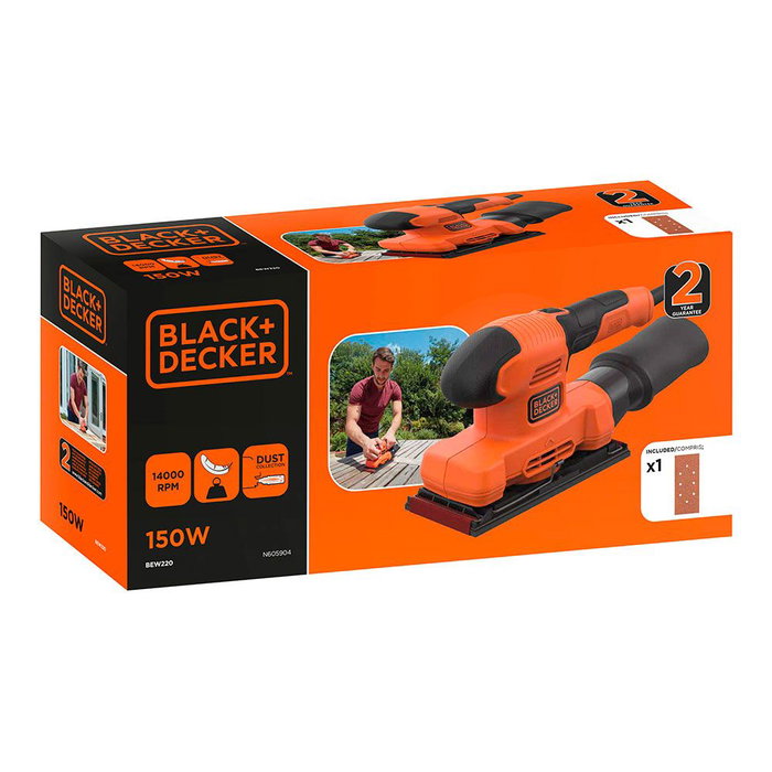 Black & Decker BEW220 Ponceuse orbitale 150 W