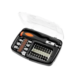 BLACK+DECKER A7062-XJ Kit de tournevis à cliquet avec 39 accessoires, embouts PH/PZ/PL/T et douilles 5 à 11 mm