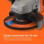 Black + Decker BEG010-QS Meuleuse d'angle filaire 710W 115mm