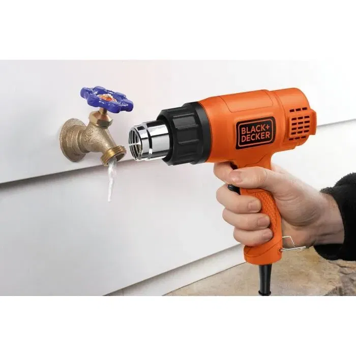 BLACK+DECKER KX1650-QS Déchapeur thermique 1750W - Température max 600°C - 2 débits d'air (250/450 L/min) - Câble 2 mètres - Outil électrique filaire