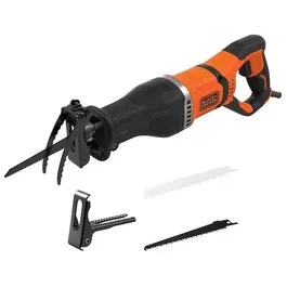 BLACK+DECKER BES301-QS Scie Sabre 750W Compacte - Coupe Bois, Métal, PVC