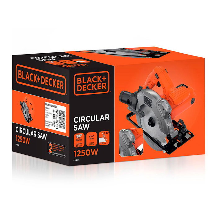Black+Decker CS1250L Scie circulaire 1250W 190mm Black+Decker CS1250L Scie circulaire 1250W 190mm