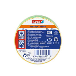 Tesa Ruban isolant homologué bicolore 19 mm x 20 m