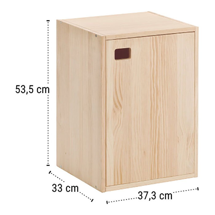 Astigarraga Meuble 1 porte pin massif 37,3 x 33 x 53,5 cm