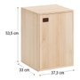 Astigarraga Meuble 1 porte pin massif 37,3 x 33 x 53,5 cm
