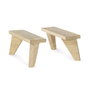 Astigarraga Pieds Dinamic Naturel Pin (13,5 x 9 x 31 cm) - Lot de 2