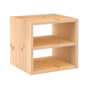 Astigarraga Étagère modulaire 1 cube + tablette intermédiaire en pin massif 36,2 x 33 x 36,2 cm