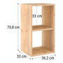 Astigarraga Étagère modulaire 2 cubes Dinamic en pin massif 36,2 x 33 x 70,8 cm