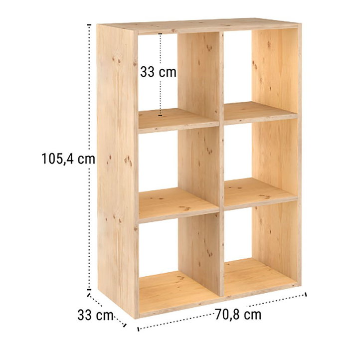 Étagère Astigarraga Dinamic 6 Marron Naturel Pin 70,8 x 33 x 105,4 cm Cubes Modulaire Étagère Astigarraga Dinamic 6 Marron Naturel Pin 70,8 x 33 x 105,4 cm Cubes Modulaire