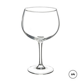 Secret Of Gourmet Lot de 4 verres à gin ballon 70 cl en cristal transparent - Ø11,5 x 19,5 cm